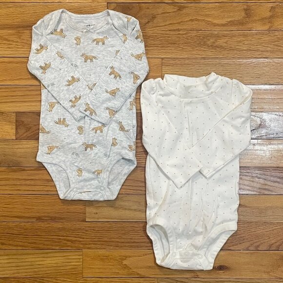 Girls 9 Month Long Sleeve Onesie 10-Piece Lot - Picture 10 of 11